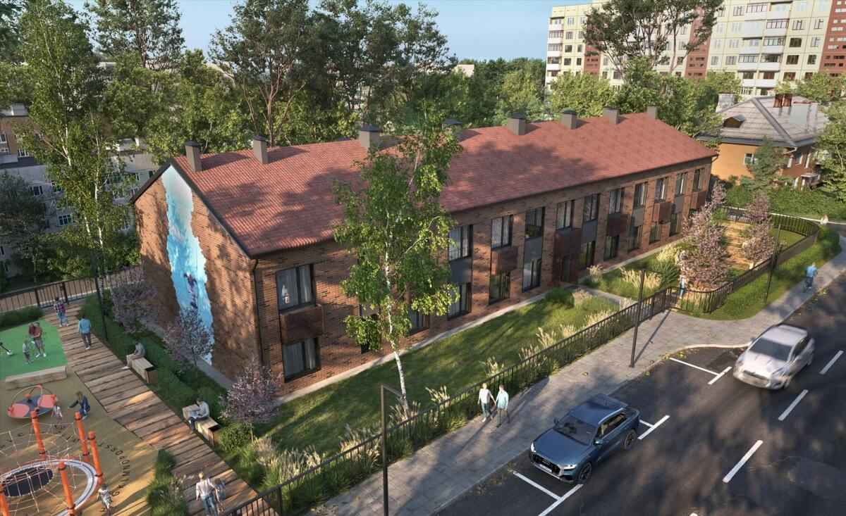 На фото зображено двоповерховий будинок