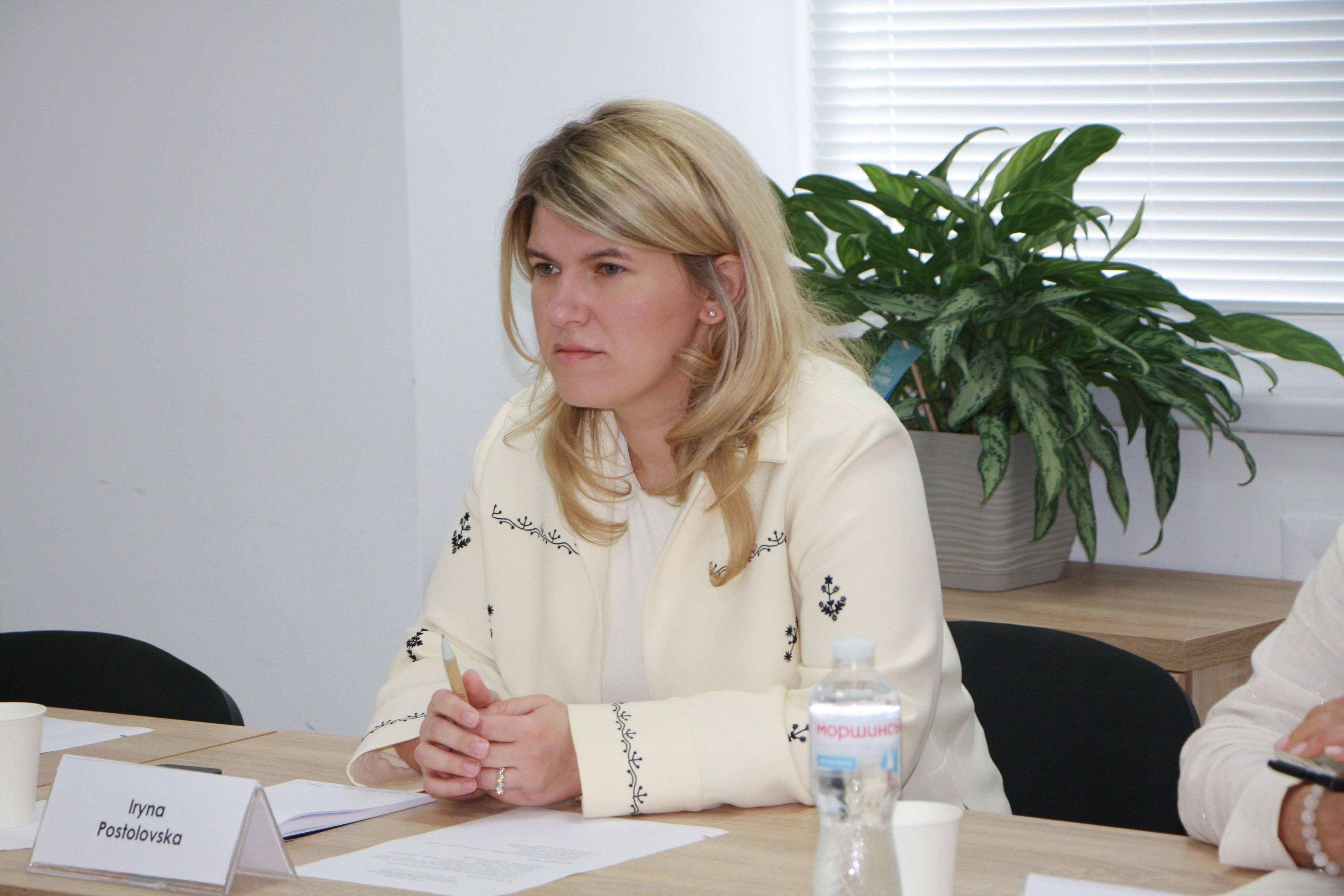 На фото заступник Міністра соціальної політики Ірина Постоловська